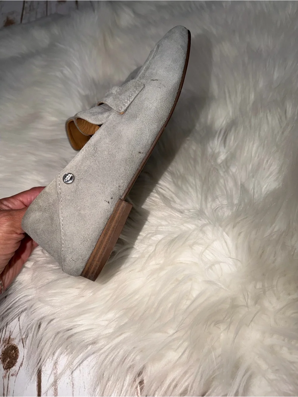 UGG Janaya Suede Leather Loafers Flats Shoes Cobble Gray Size US 7